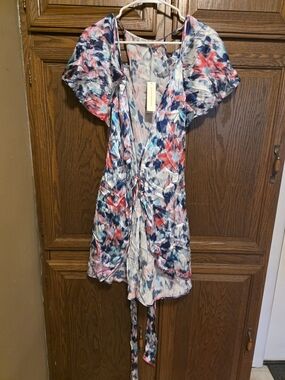 Naked Princess Watercolor Lila Cold Shoulder Wrap -Summer Nights-